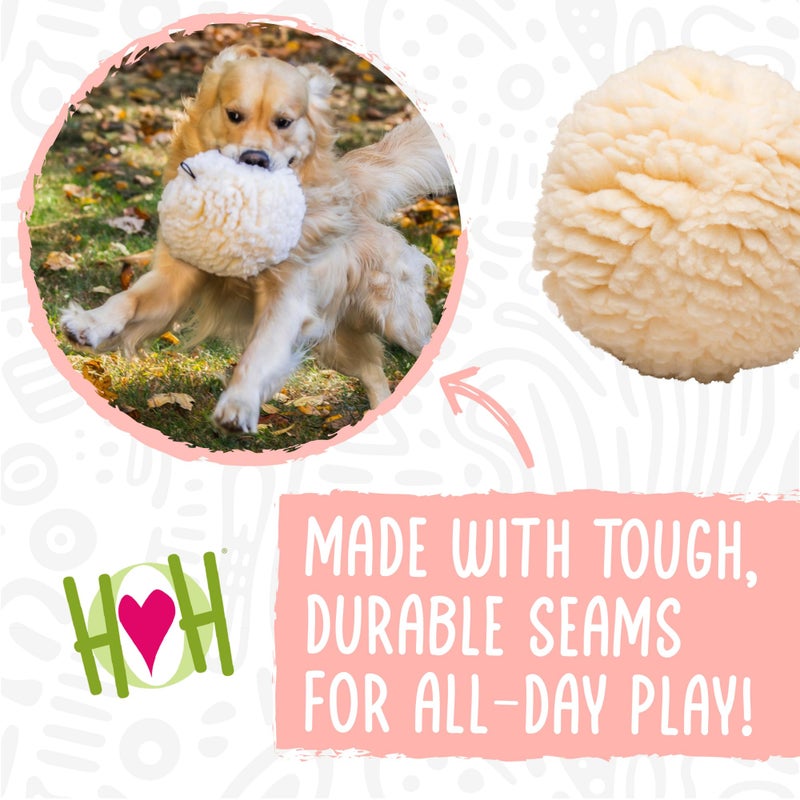 HuggleHounds Plush Ball Dog Toy - Dog Fuzzy Ball Toy, Durable Stuffed Soft Plush for Small and Large Breeds - 4" HuggleFleece, Small - Image 5